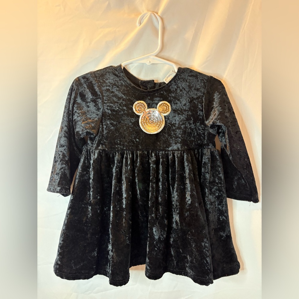 Vintage Disney Black Velvet Dress